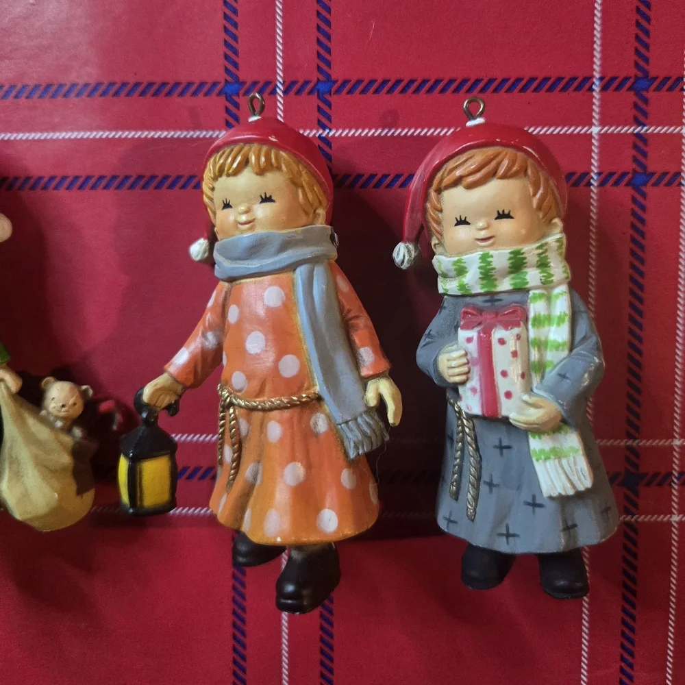 Vintage Bradford Novelty Children Christmas Ornaments